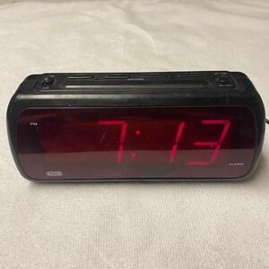 Tozai ATC108 Black LED Digital Alarm Clock 120V AC Power